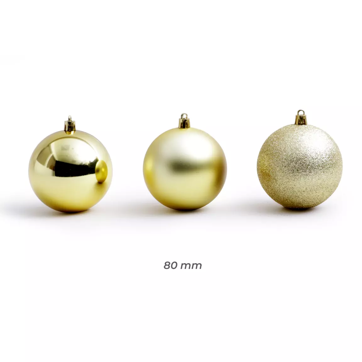 Lot de 30 boules de Noël (D80 mm) New Alpine Or