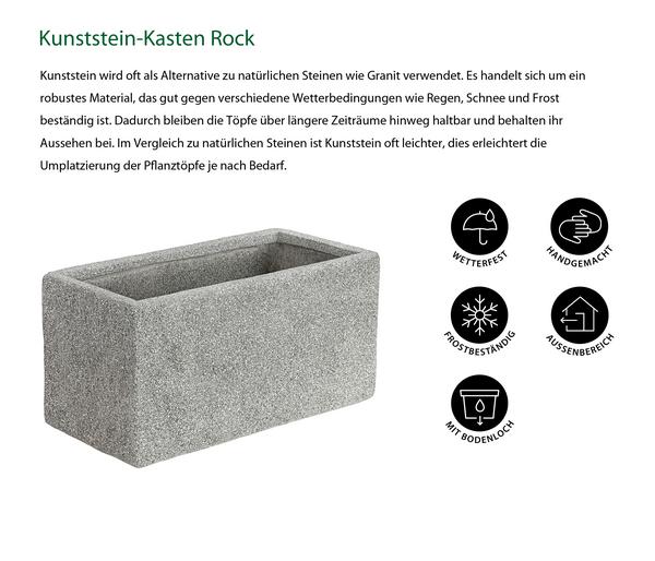 Dehner Kunststein-Kasten Rock, rechteckig,