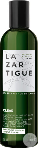 Lazartigue Clear Shampoing Anti-Pelliculaire Cuir Chevelu Sec Flacon 250ml