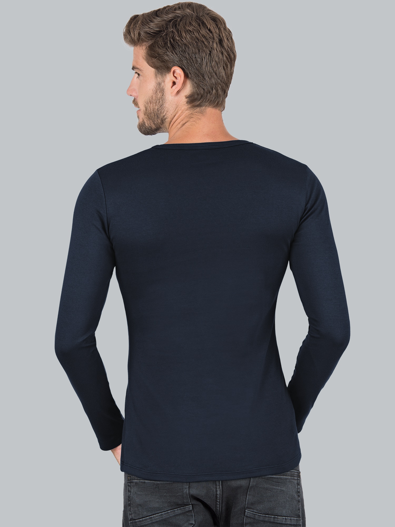 Langarmshirt Navy