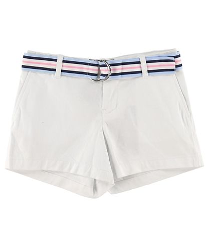 Polo Ralph Lauren Shorts - Watch Hill - Hvid m. B?lte