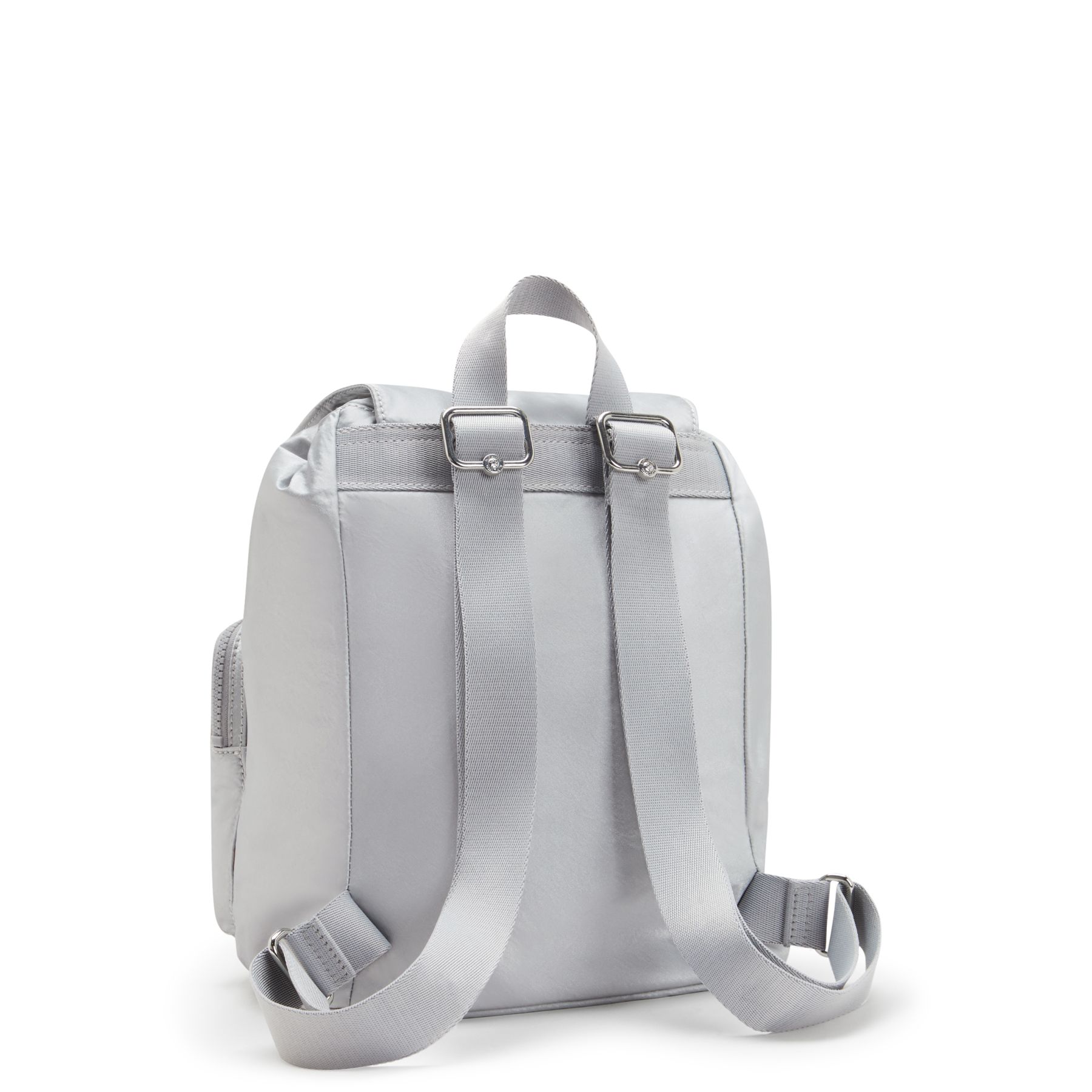 ANTO S Petit sac à dos avec cordon de serrage et poches avant - Silver Glam