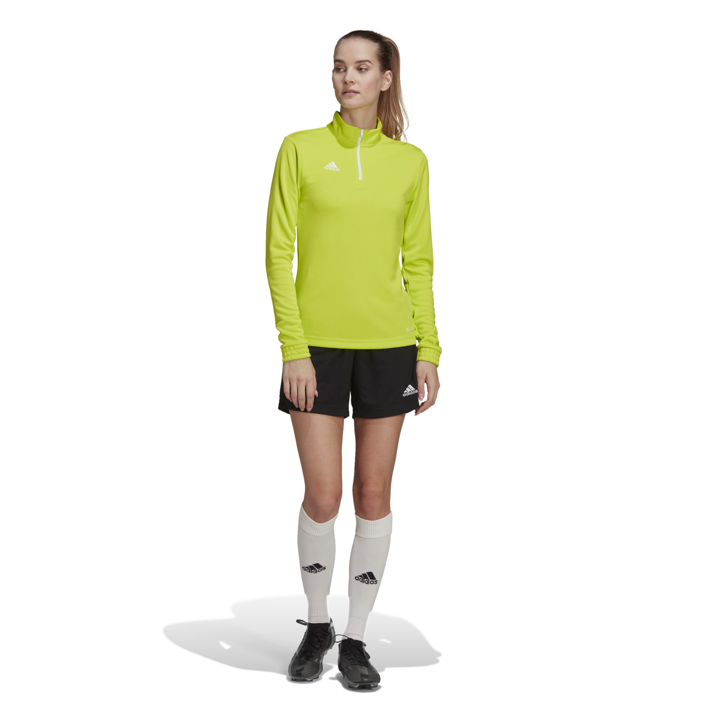 Adidas Entrada 22 Trainingstrui 1/4-Zip Dames Lichtgroen Wit