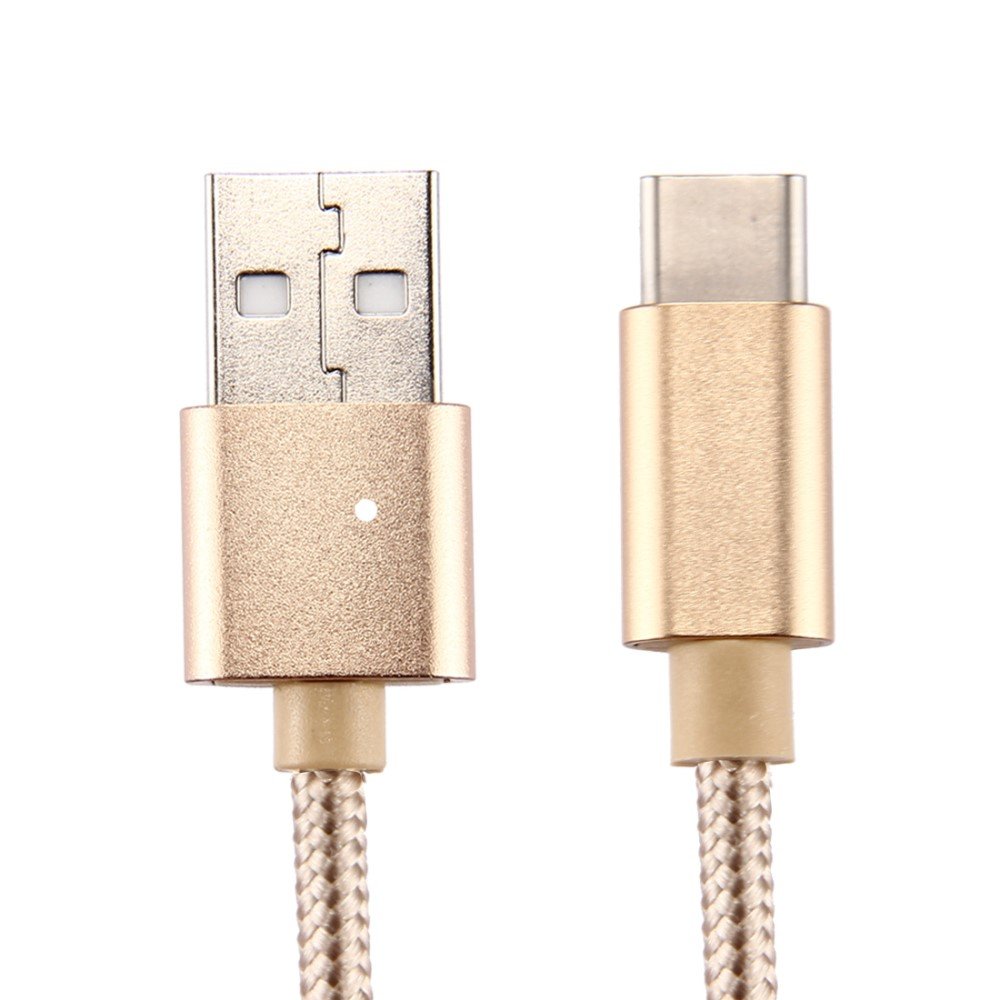 (3m) USB A auf USB C Ladekabel Datenkabel Nylon - Gold
