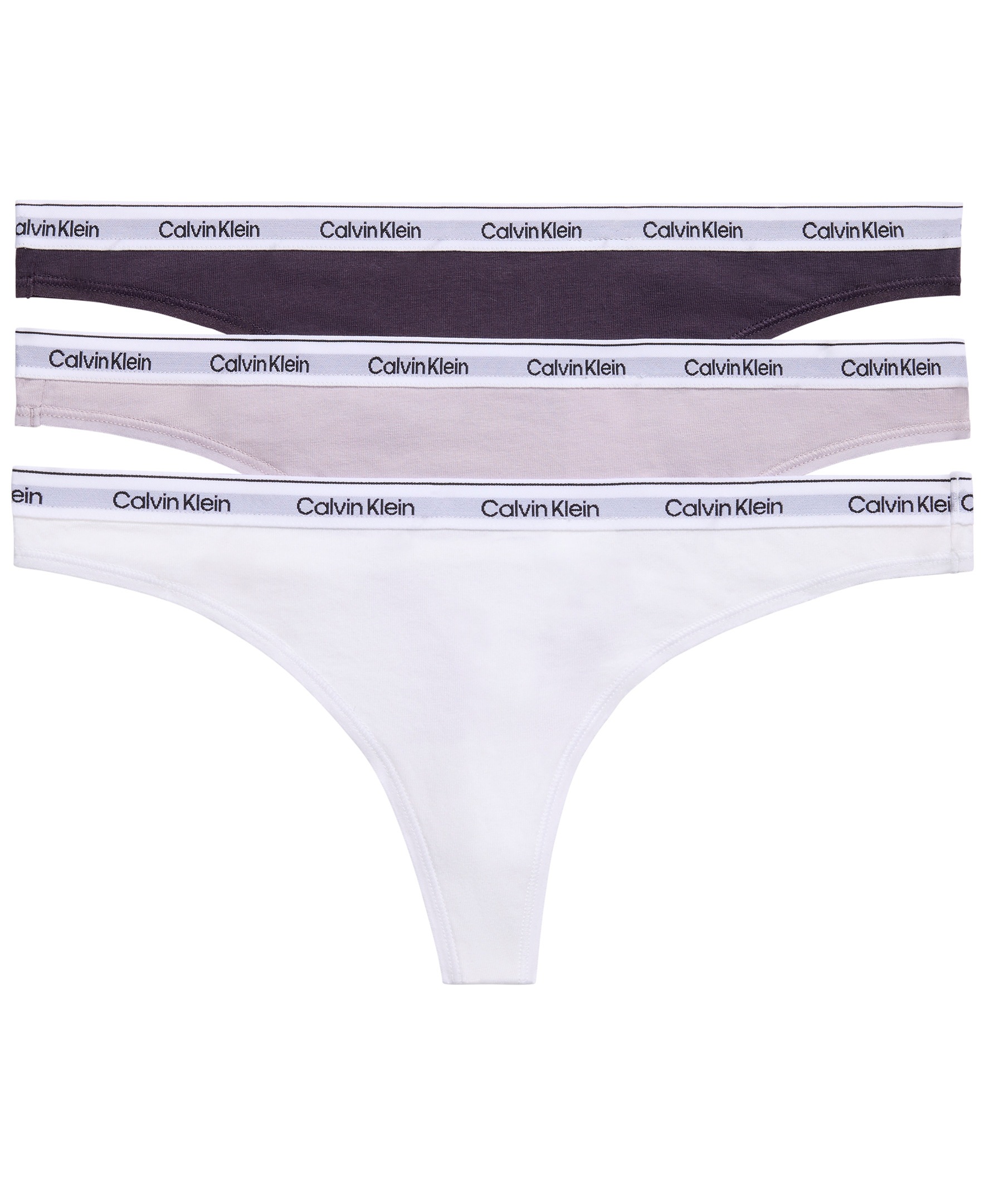 Calvin Klein Underwear Tanga »3 PACK THONG (LOW-RISE)«, 3 Stk. String low waist mit Logobund