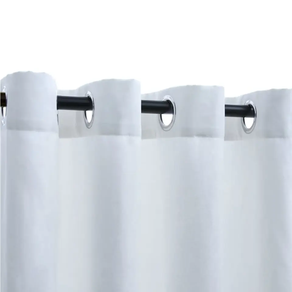vidaXL - Gordijn - Wit - Stof - 140 x 245 cm - 2 stuks