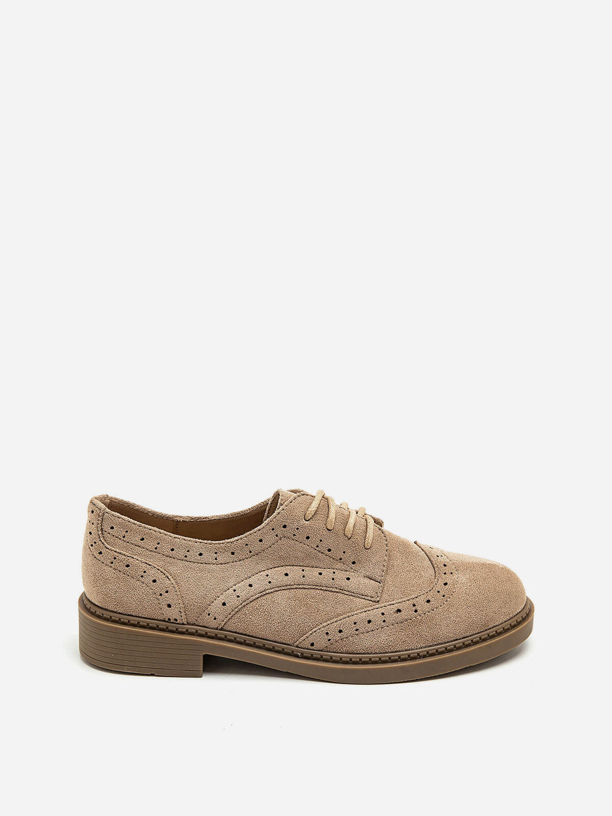 Derbies à détails ajourés- Taupe