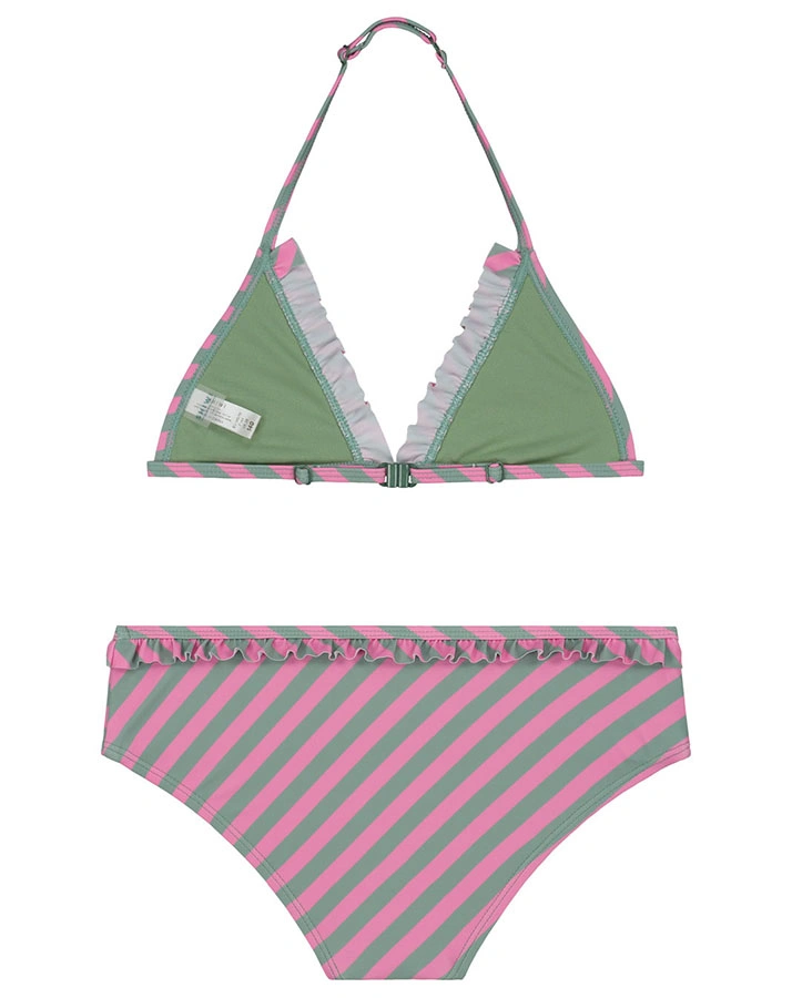Triangle-Bikini CANDY STRIPE in azalea pink