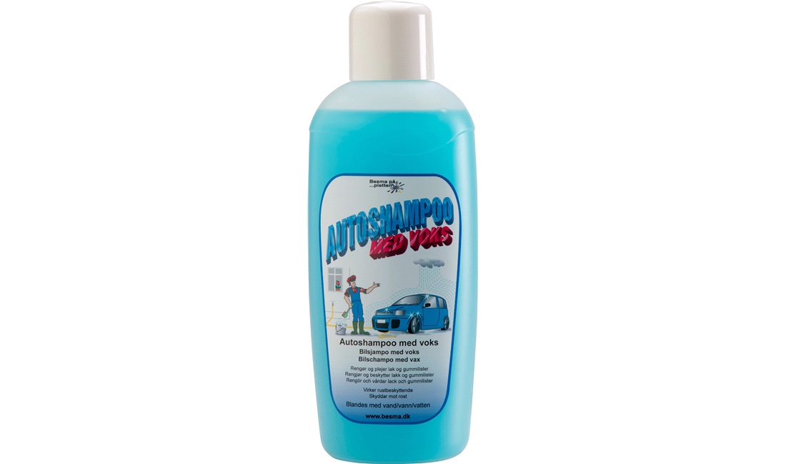 Autoshampoo m/voks, 1 liter