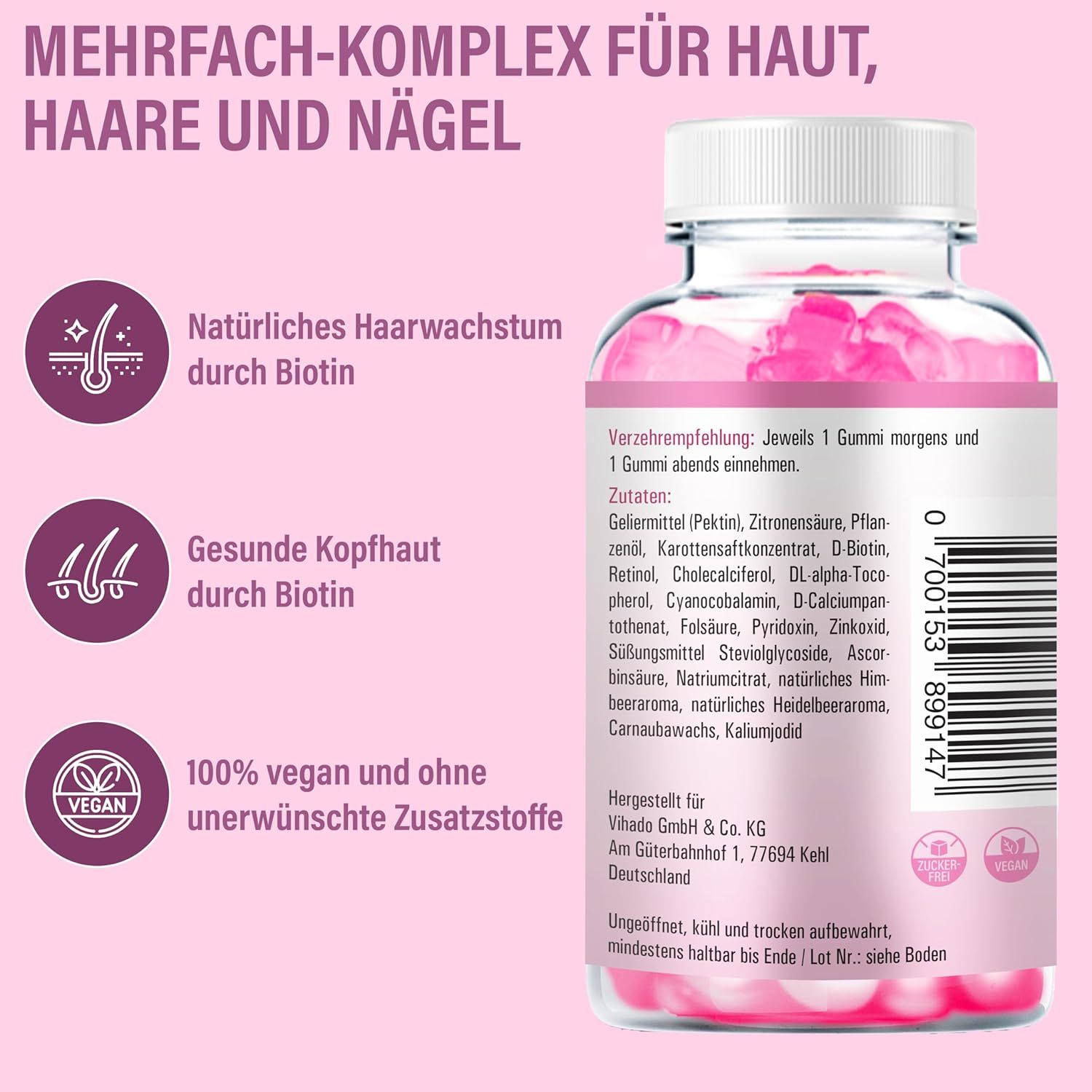 Vihado Haar Vitamine Gummies
