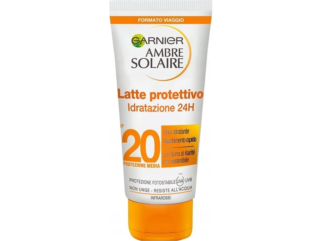 Garnier Garnier, Ambre Solaire - Latte Protettivo, Protection From The Elements, Sunscreen Lotion, SPF 20, 50 ml Unisex