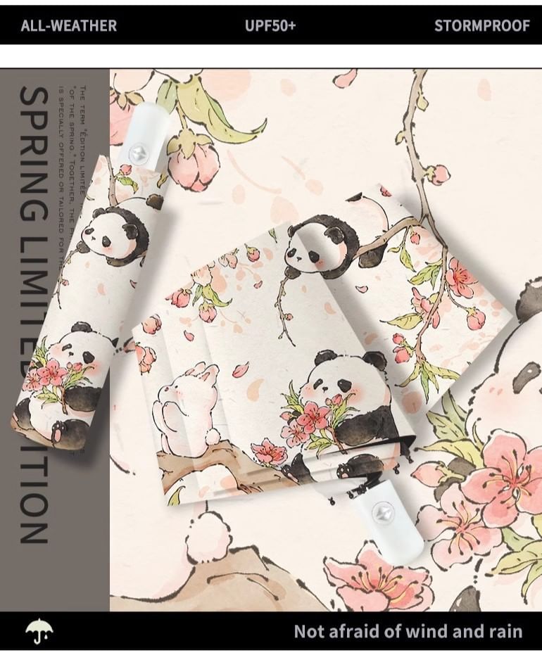 Fenmo - Panda Handmatige/Automatische Compacte Paraplu (Diverse Uitvoeringen)