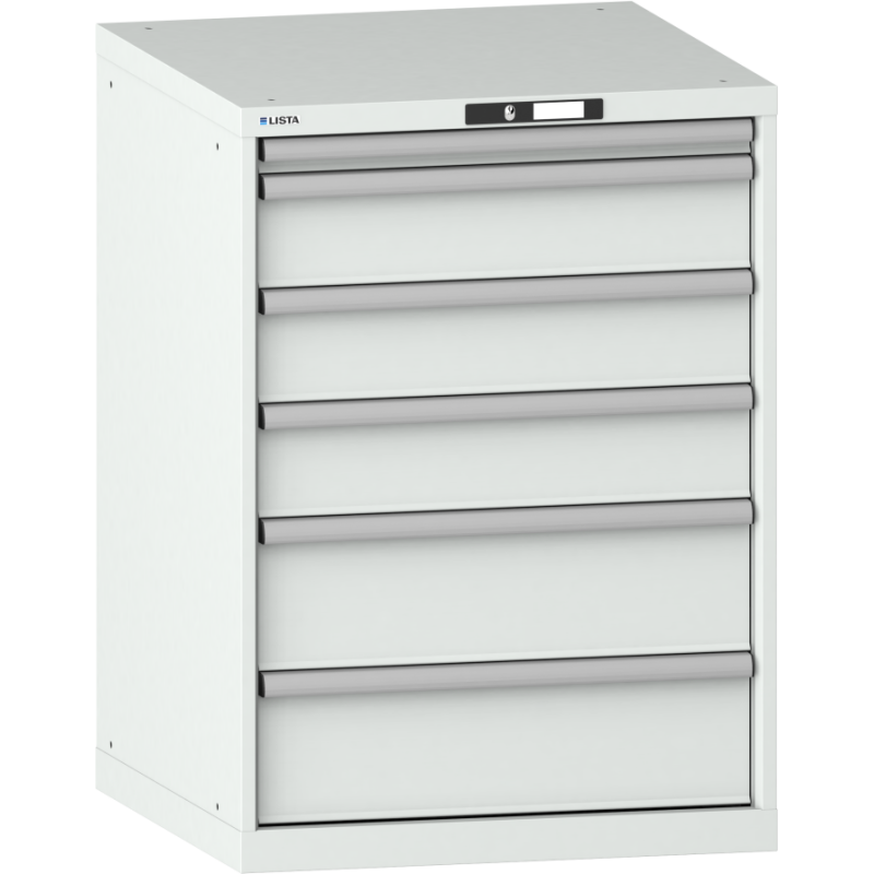 Armoire à tiroirs Lista 36x36E H 100 x L 71,7 x P 72,5 cm 6 tiroirs (1 x 5, 3 x 15 et 2 x 20 cm) Key Lock