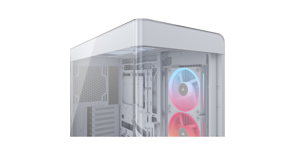 CorsairFRAME 4500X LX-R RGB LINK midi tower behuizing  (Wit | 2x USB-A | 1x USB-C | Tempered Glass)