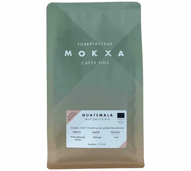 250g Café en grains bio Guatemala Quetzalito - Café Mokxa