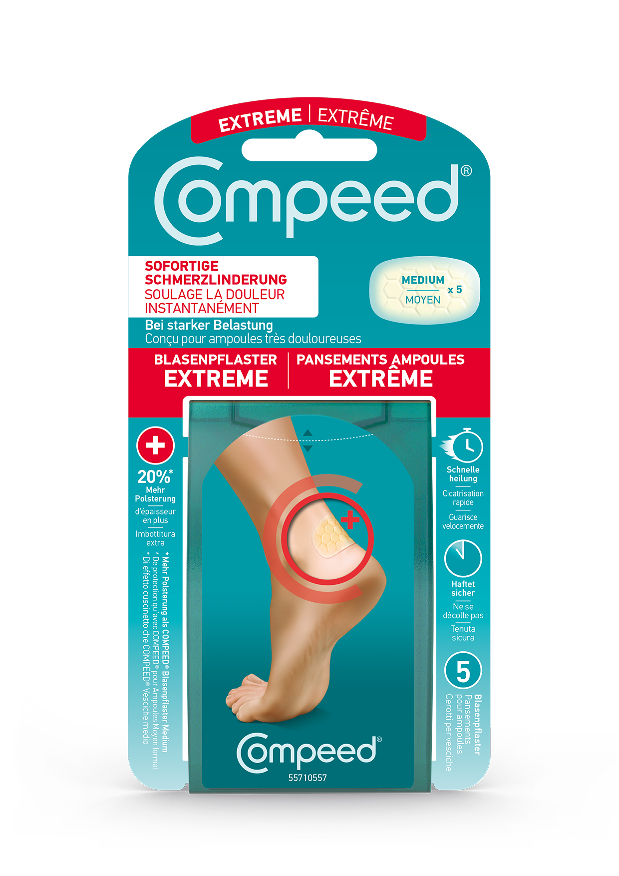 COMPEED Blasenpflaster Extreme für Ferse 5 Stk