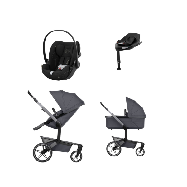 Joolz Day 5 Kinderwagen 2-in-1 - Navy Blue | Cybex Cloud T Plus Autostoeltje - Sepia Black | Cybex Base T - Black