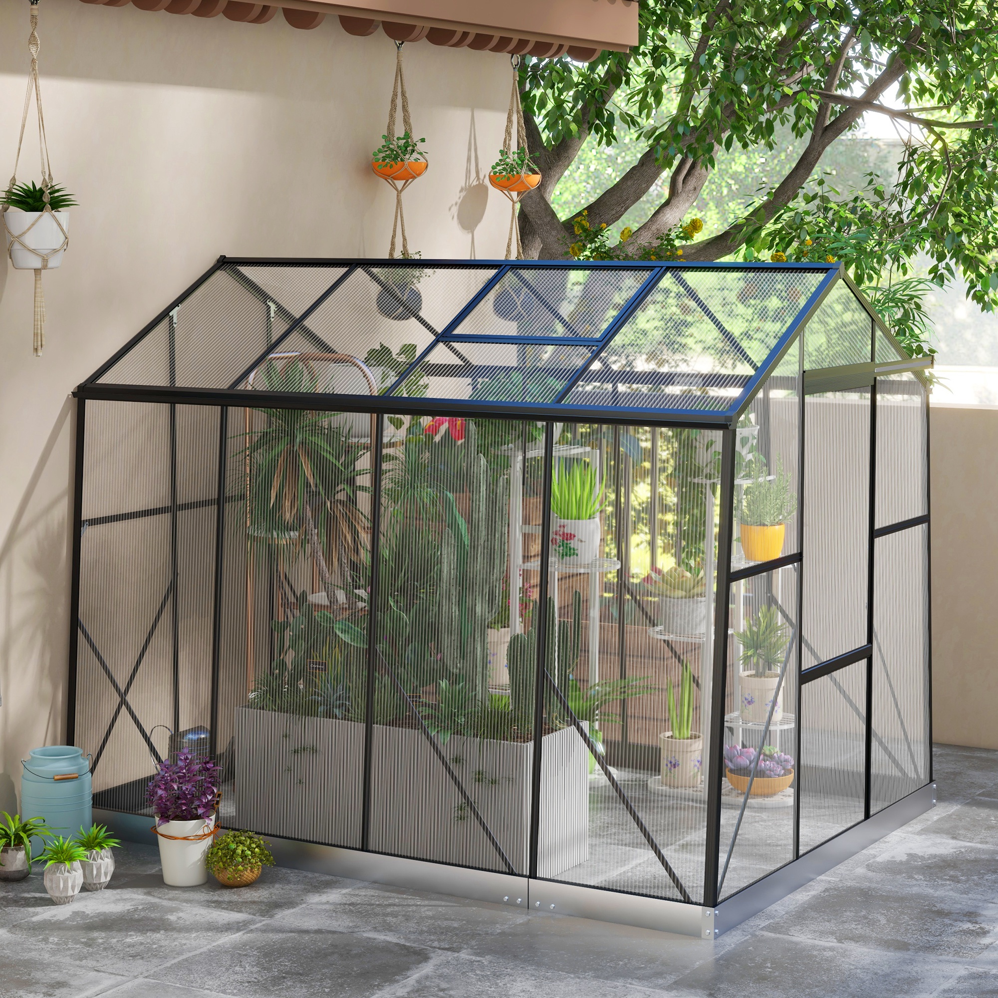 Estufa Outsunny Black Garden