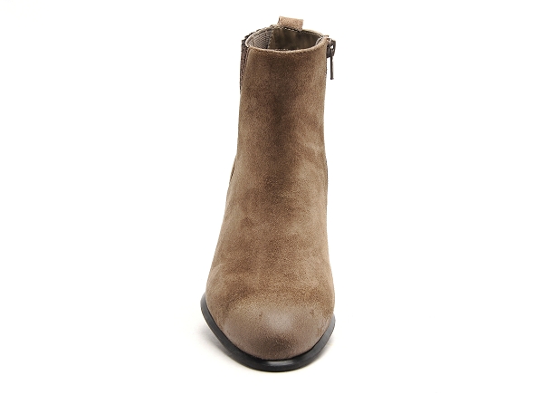 Fugitive boots bottine talons femme flak beige