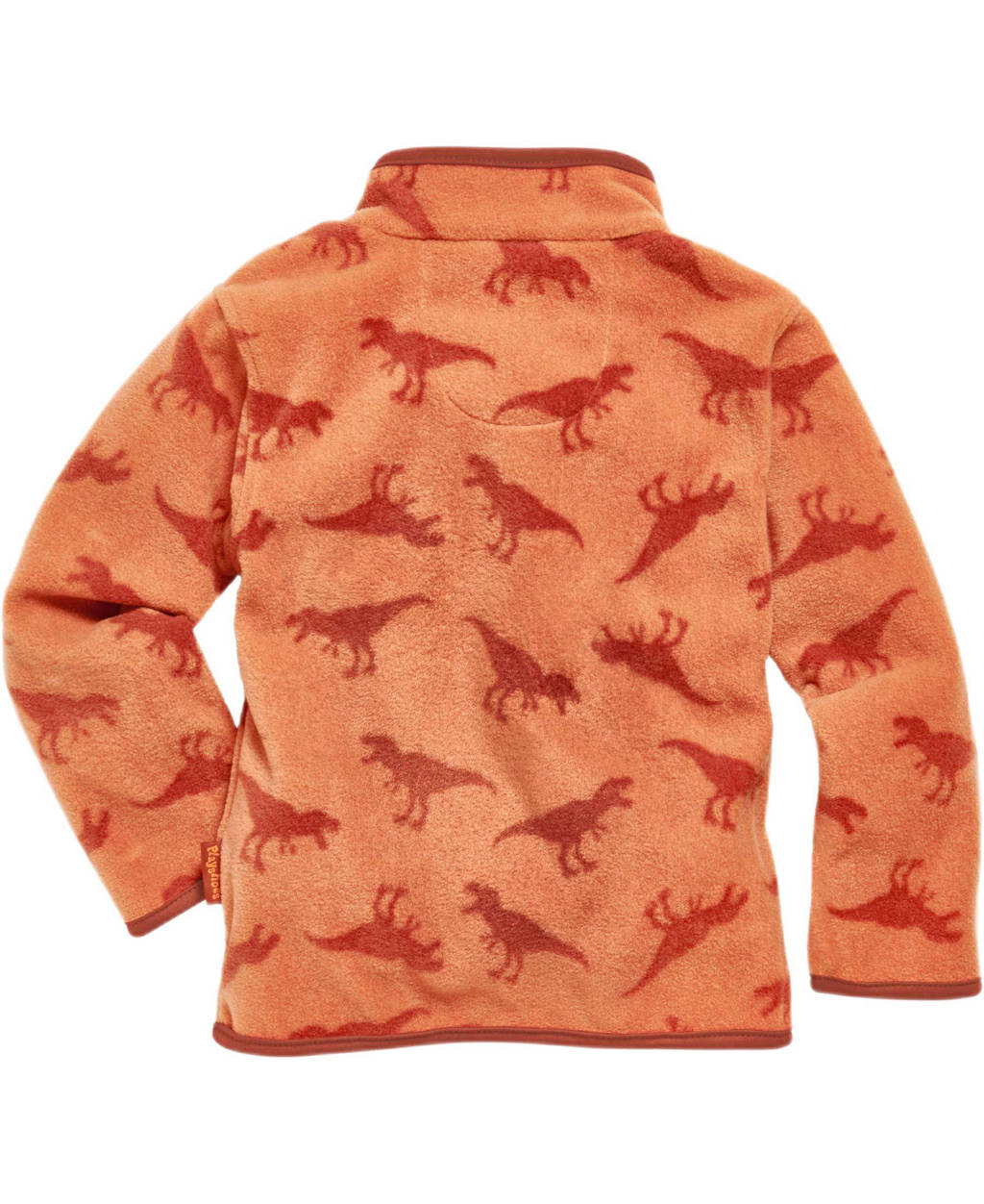 Playshoes fleece vest met all over dino print bruin