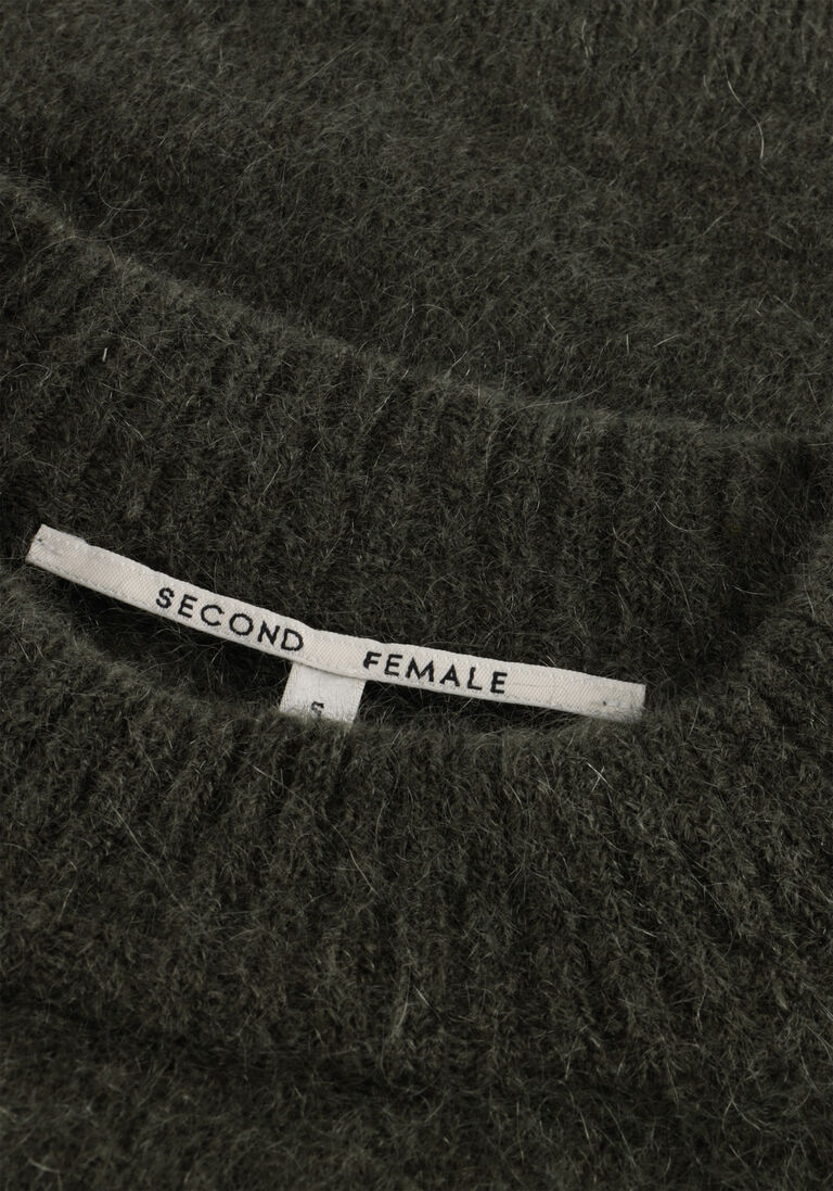 SECOND FEMALE donkergroene second female trui brookline knit new o-neck