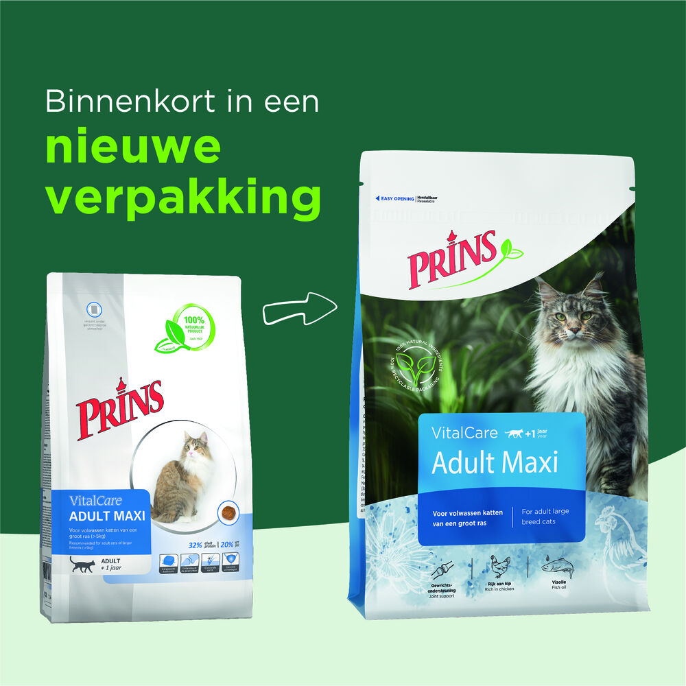Prins VitalCare Adult Maxi - Kattenvoer - 10 Kilogram - gevogelte
