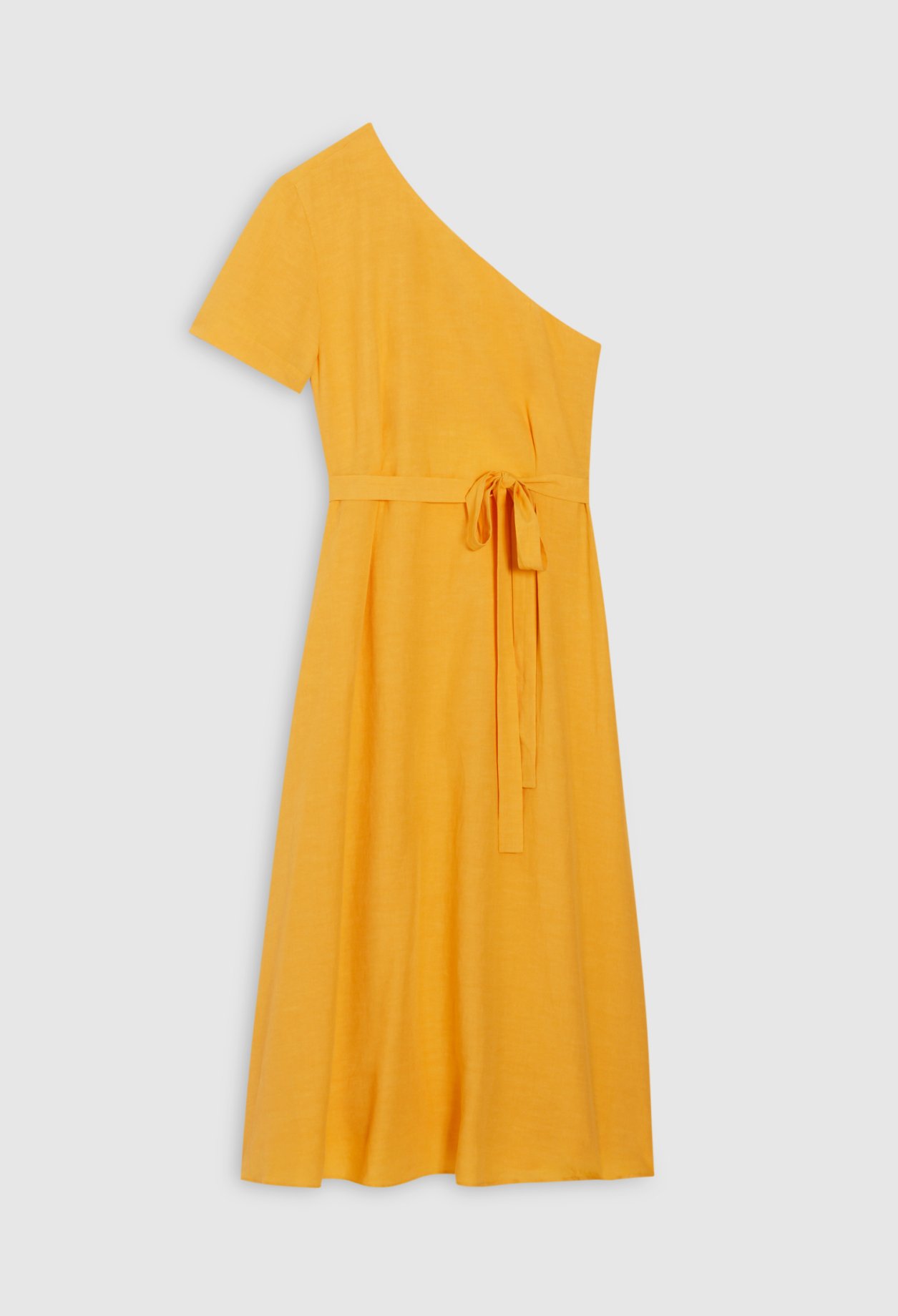 Robe midi asymetrique jaune