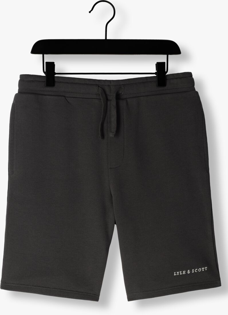 LYLE & SCOTT antraciet lyle & scott korte broek script embroidered sweat short