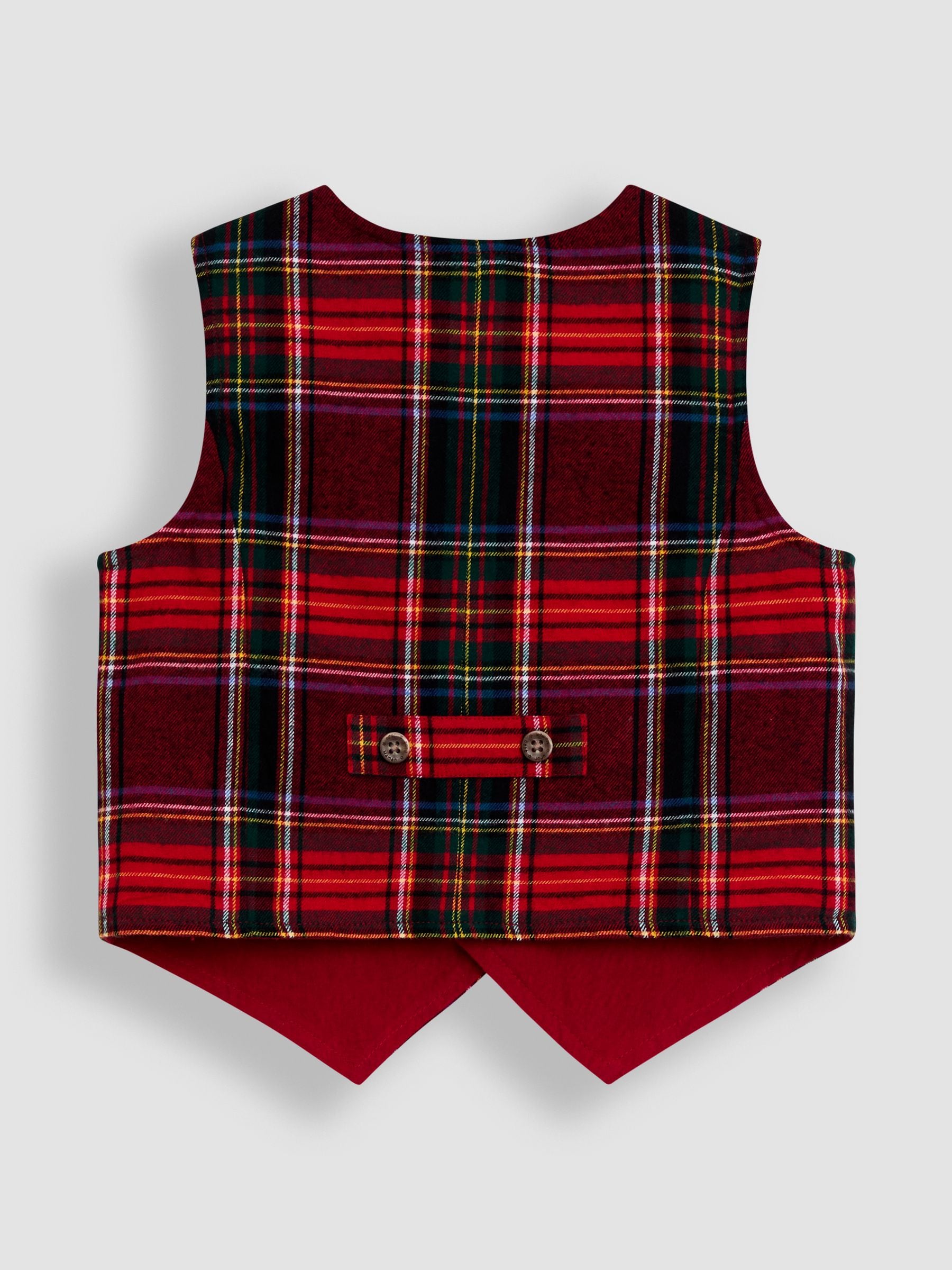 Rood - JoJo Maman Bébé 3-Piece Bow Tie Waistcoat & Shirt Set