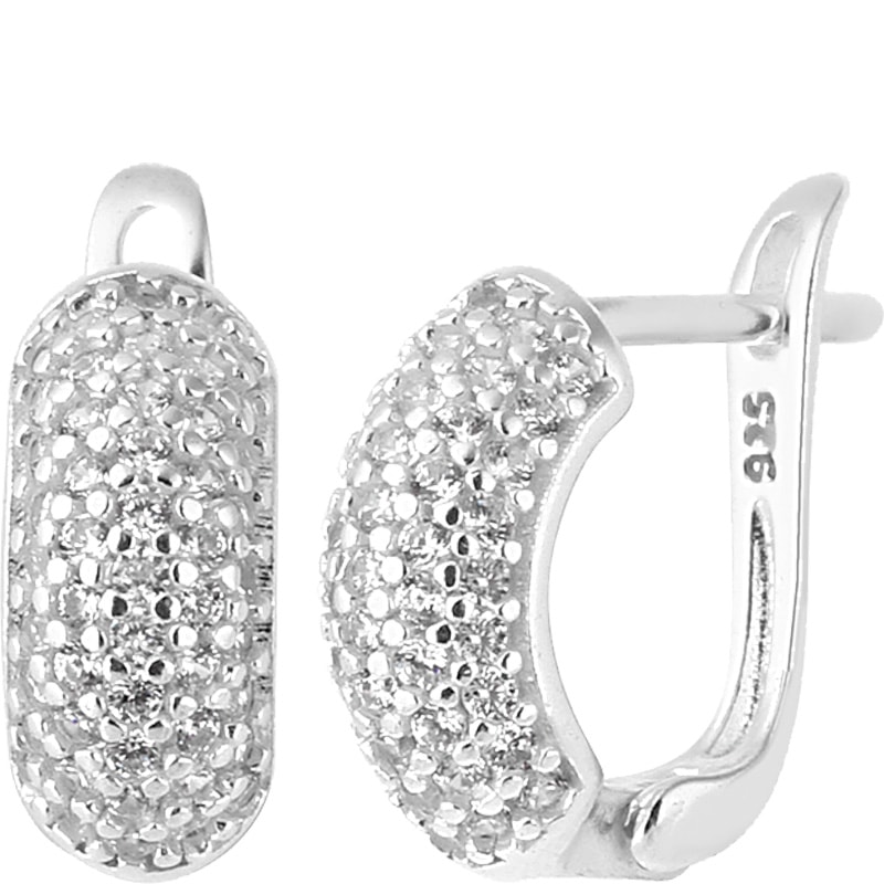 Boucles d'oreilles - Argent 925/000 & zircons