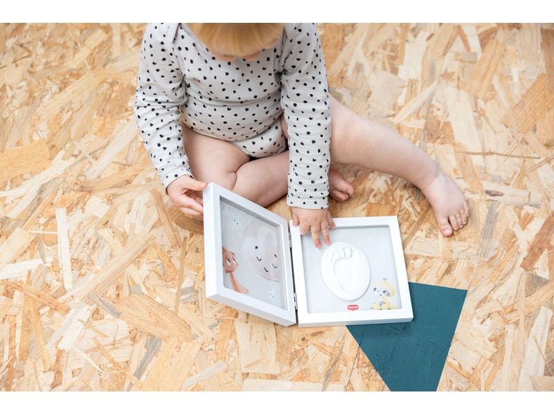 Tiny Love 3D-Abdruckset Bilderrahmen Weiss, 2er Der Rahmen für die ersten kostbaren Momente des Babys