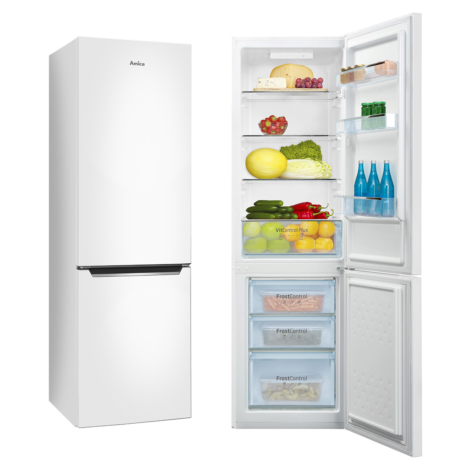 AMICA Kühl-/Gefrierkombination KGCL 387 150 W - weiß - E