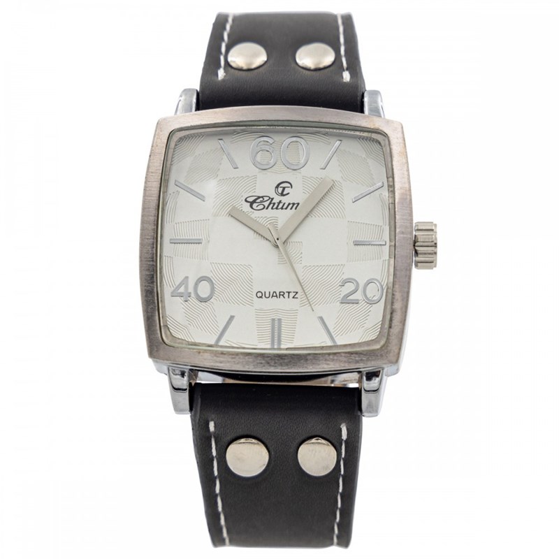 Montre Homme CHTIME bracelet Cuir Noir