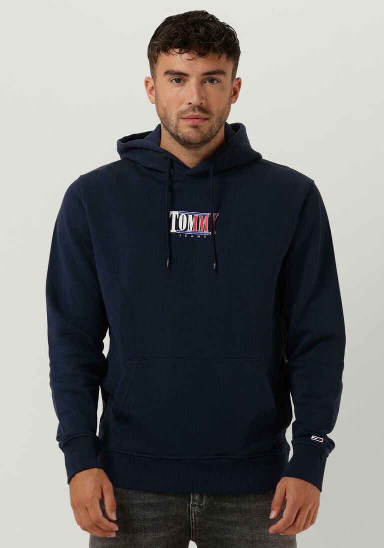 TOMMY JEANS donkerblauwe tommy jeans sweater tjm reg essential graphic hoodie