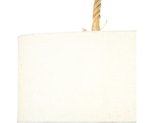 Hanglamp, 2-lichts, HxBxD 120x70,5x20 cm, naturel/wit