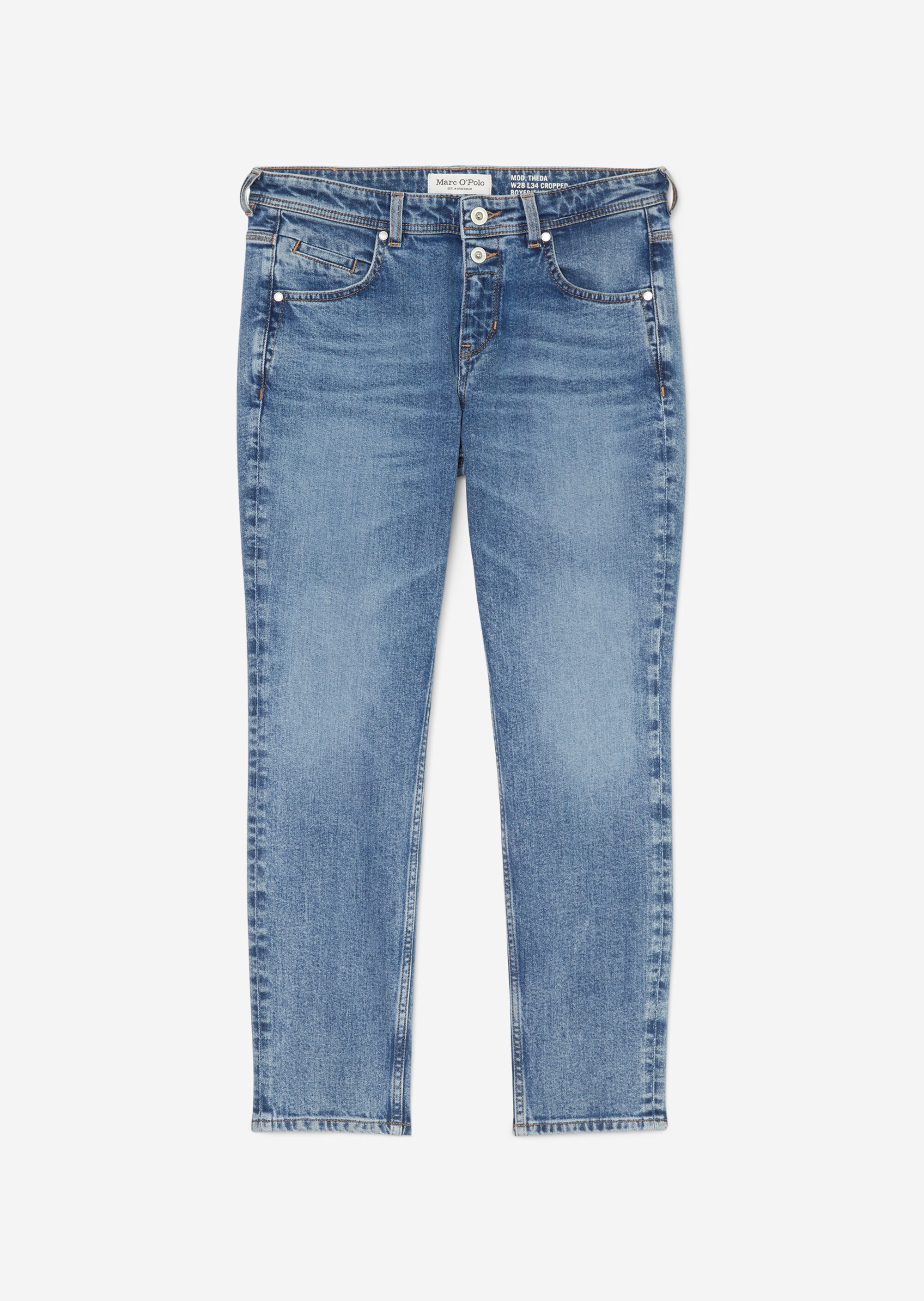 Jeans Modell THEDA boyfriend mid waist aus Organic Cotton-Mix
