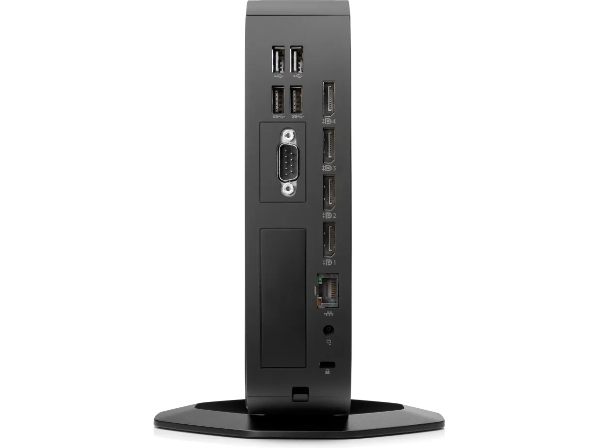 HP t740 - Tynd klient - SFF 1 x Ryzen Embedded V1756B / op til 3.6 GHz - RAM 8 GB - flash 64 GB - eMMC - Radeon Vega 8 - Gigabit Ethernet - Win 10 IoT Enterprise - skærm: ingen - tastatur: Internationalt engelsk