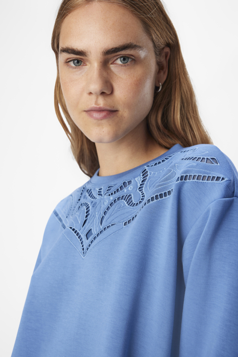 Object blauwe dames sweater