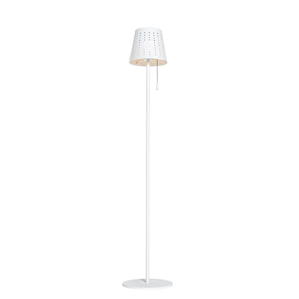 Qazqa staande buitenlampen ferre wit geïntegreerde led