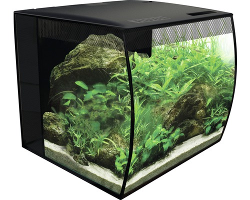Fluval Flex 34L aquarium met LED-verlichting, filter, pomp (zonder kast), zwart