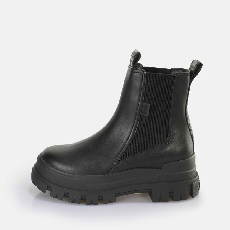 Aspha Chelsea Mid Bottines vegan, noirnoir