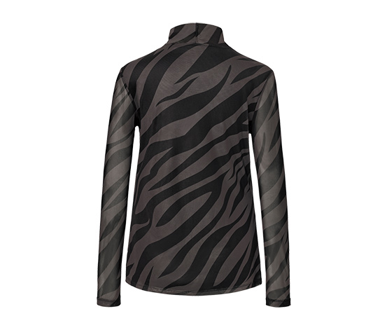 Bedrucktes Mesh-Rollkragenshirt