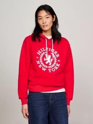 Moletom com capuz de corte regular com o logotipo TH Crest