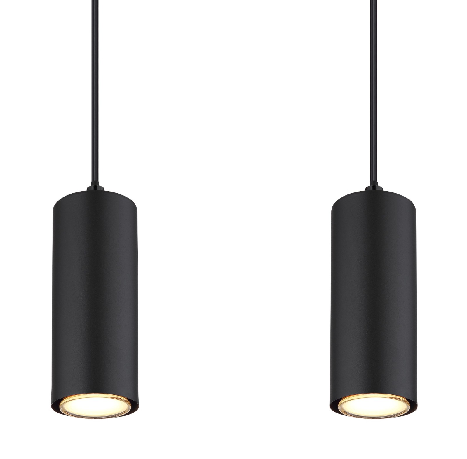 Pendelleuchte - schwarz-matt - 120 cm hoch