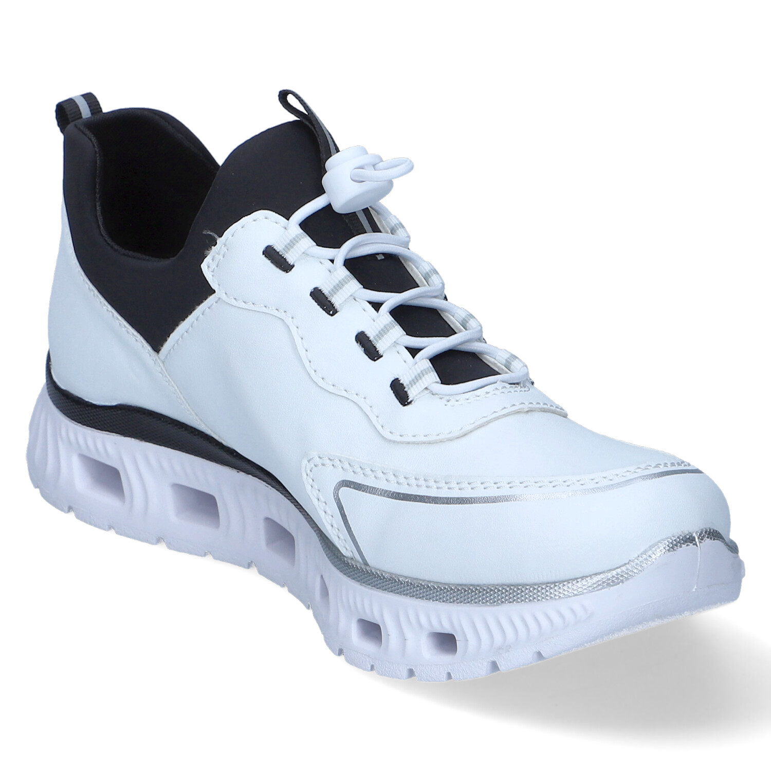 Rieker Slip-On-Sneaker - weiss/bianco/schwarz/schwarz