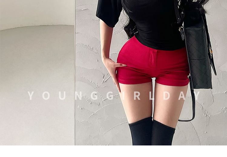 RainGirl - Shorts met hoge taille en heupvulling