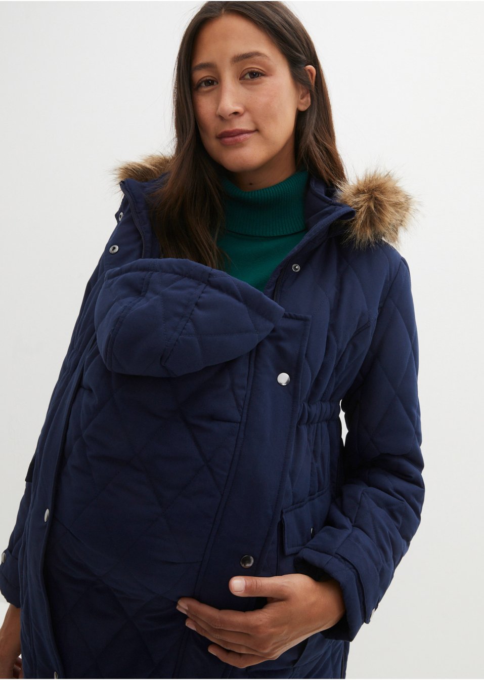 Parka matelassée de grossesse et de portage