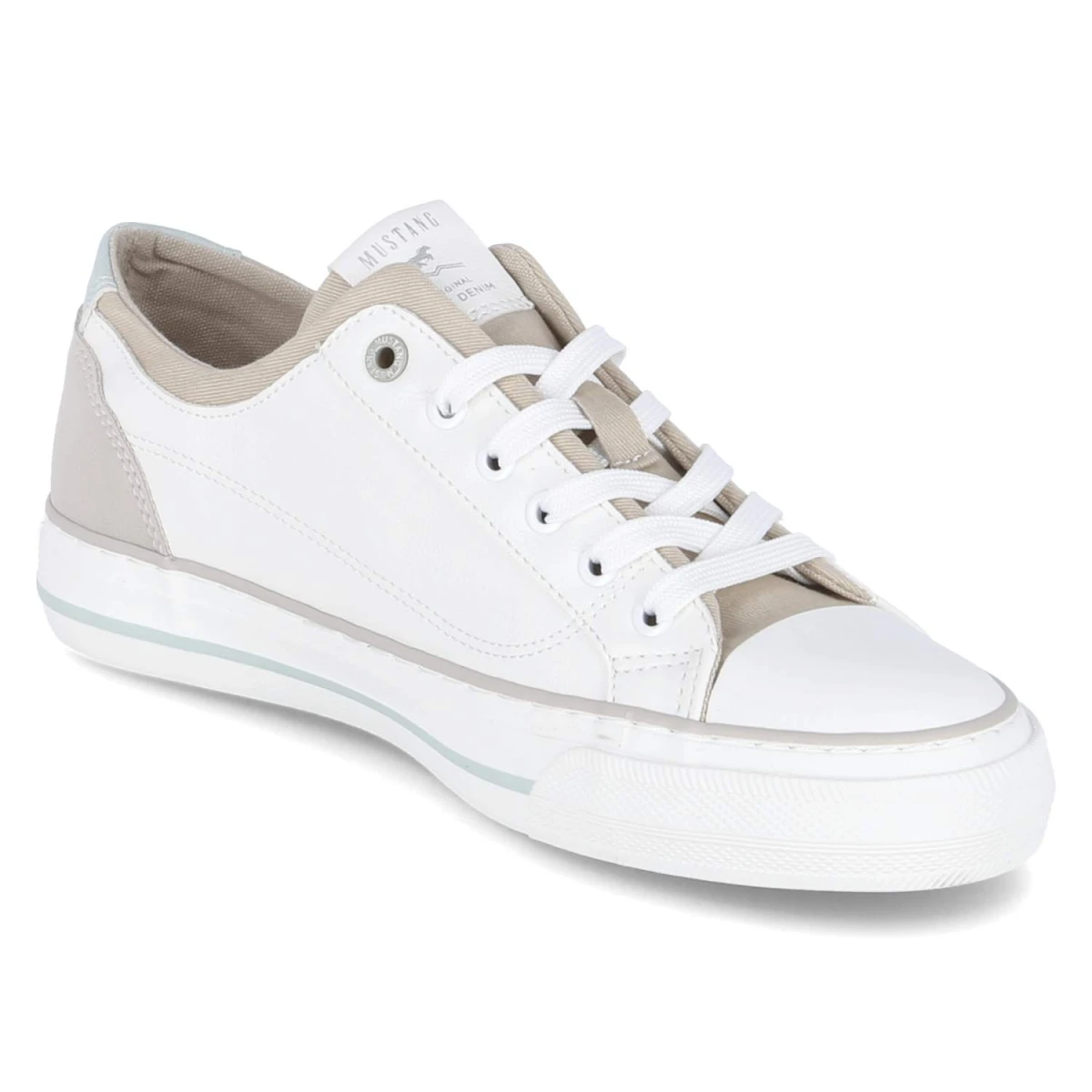 MustangLow Sneaker - Weiss/Beige