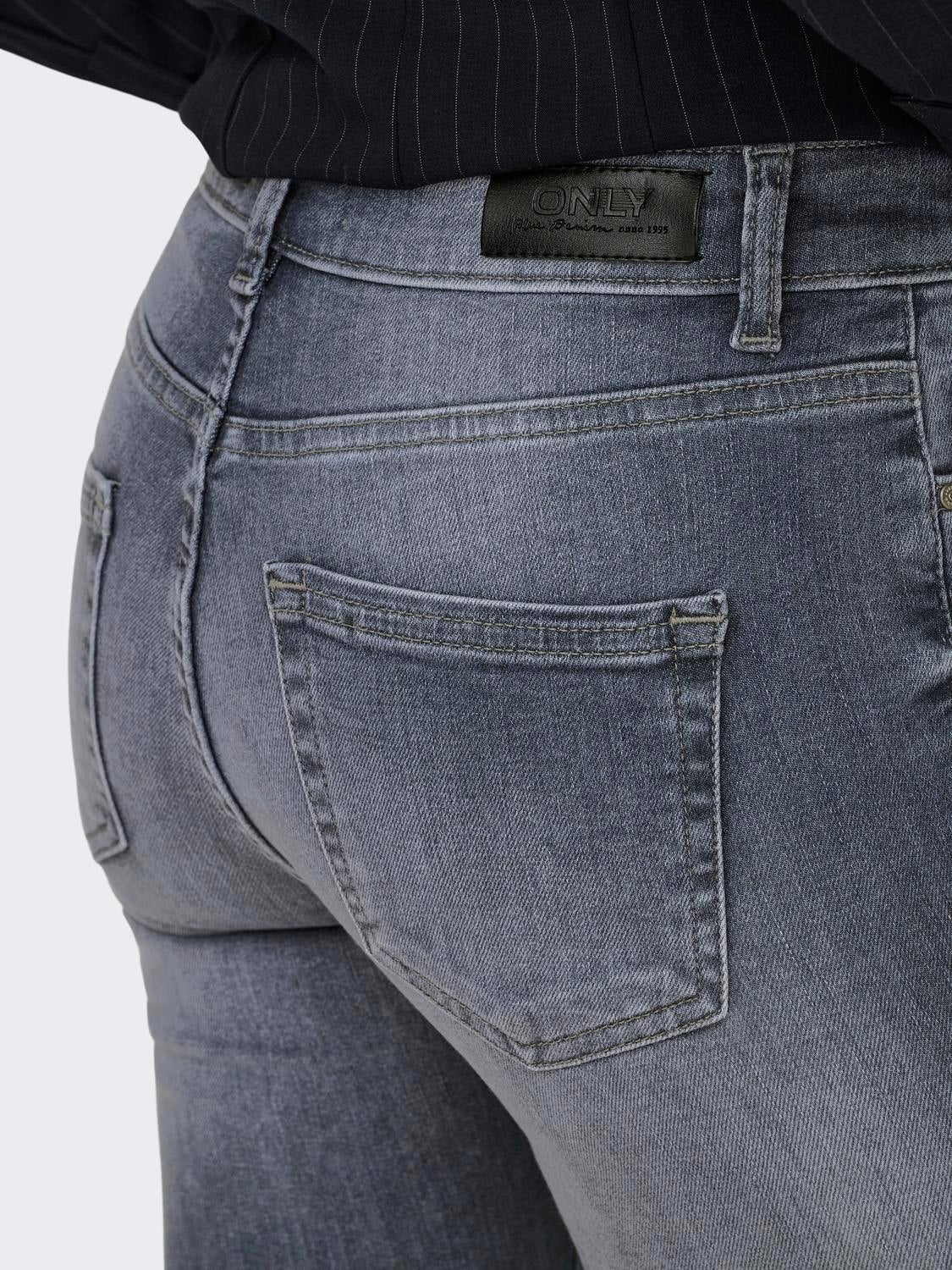 ONLBLUSH Mittlere Taille Skinny Fit Jeans Medium Grey Denim