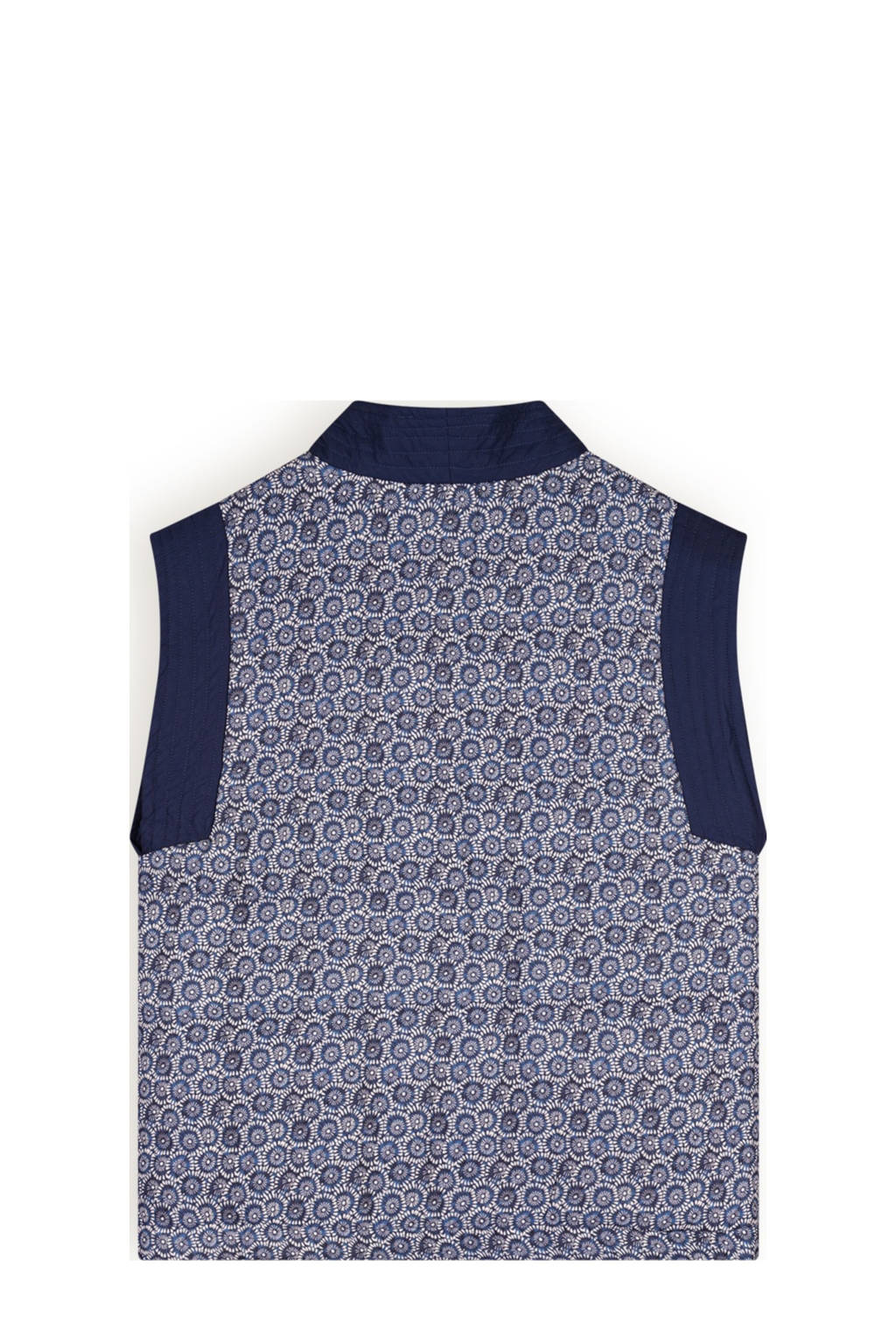 NoBell’ gebloemd gilet Kilias blauw